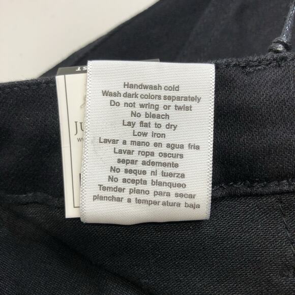 Judy Blue Joggers Jeans Women’s 11/30 High Waist Black Double Roll Cuff 88700 - Picture 10 of 11